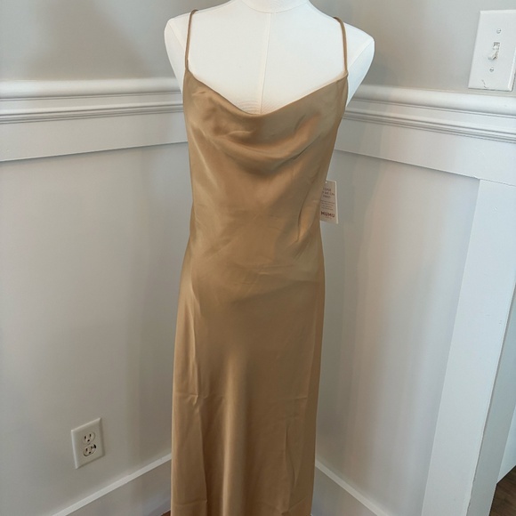 Show Me Your MuMu Dresses & Skirts - Show Me Your Mumu Satin Cowl Neck Slip Maxi Dress – Champagne